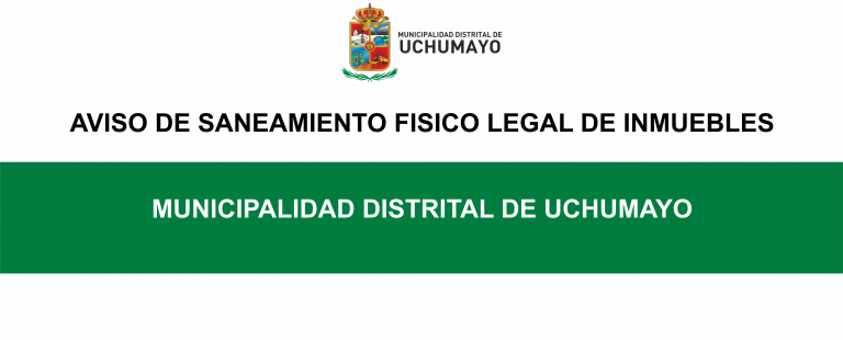 AVISO DE SANEAMIENTO FISICO LEGAL DE INMUEBLES