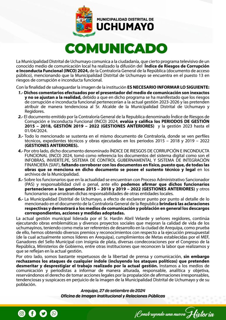 Informamos a los vecinos y ciudadanía en general lo siguiente