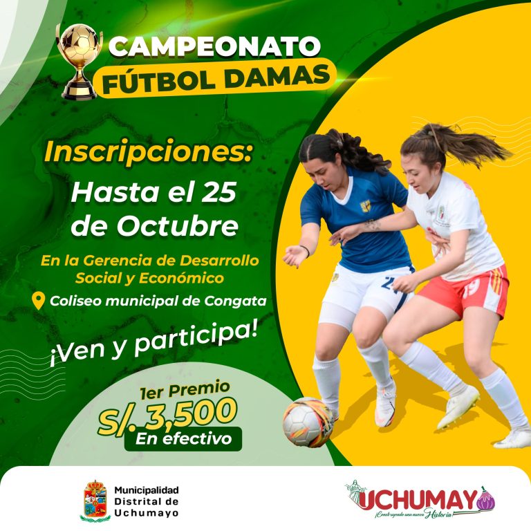 ¡Inscríbete en el Campeonato de Fútbol Damas!